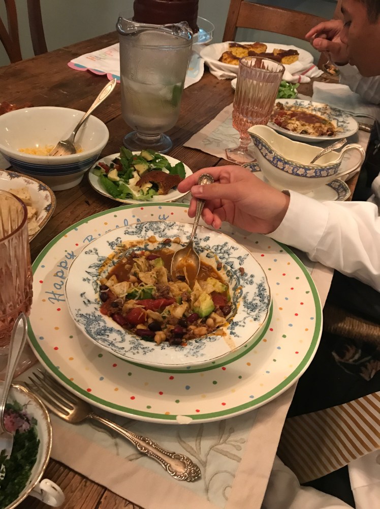 NewHavenCTMatthews20thBdayDinnerTaggartsTacoSoupPlate